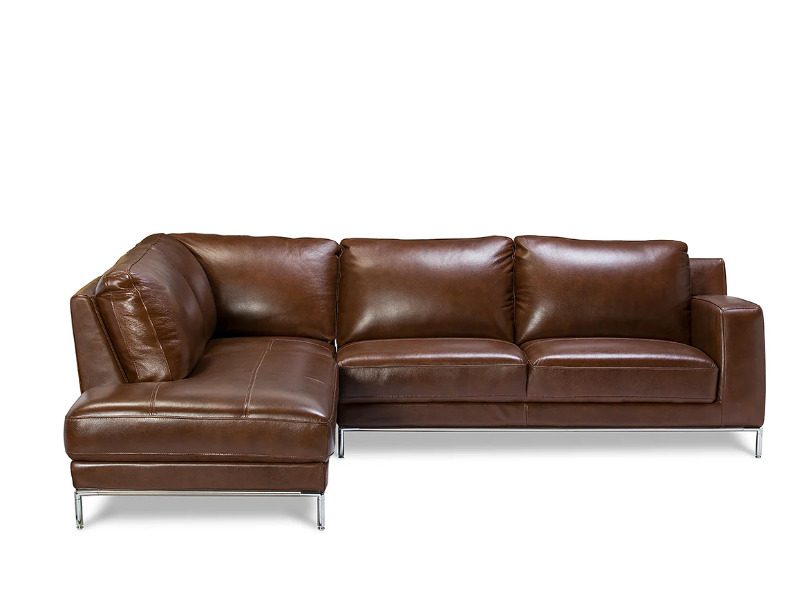 SOFÁ SECCIONAL ROSEN KRIS IZQUIERDO CUERO MARRON 1