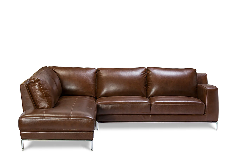 SOFÁ SECCIONAL ROSEN KRIS IZQUIERDO CUERO MARRON 1