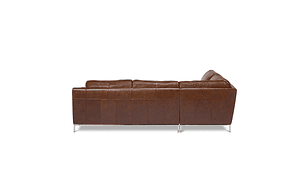 SOFÁ SECCIONAL ROSEN KRIS IZQUIERDO CUERO MARRON