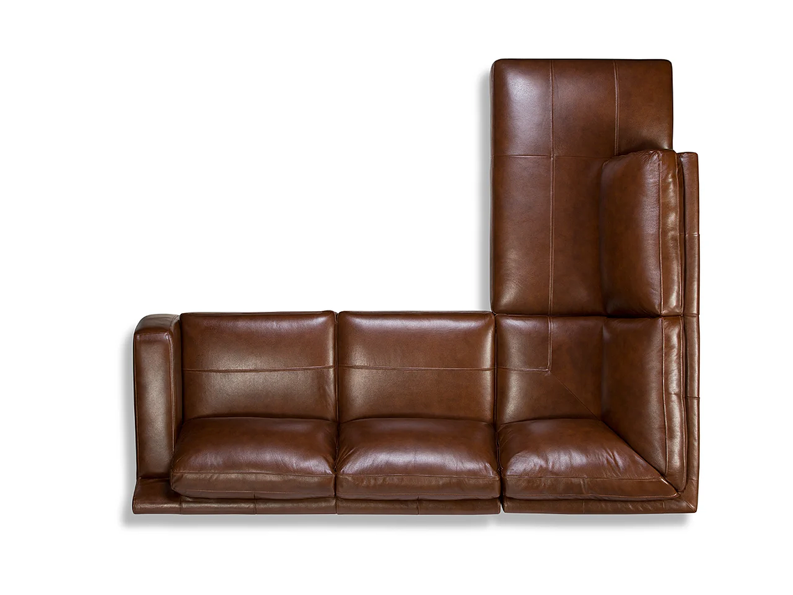 SOFÁ SECCIONAL ROSEN KRIS DERECHO CUERO MARRON 5
