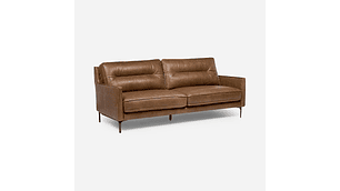 SOFÁ BARI 3 CUERPOS CUERO MARRÓN