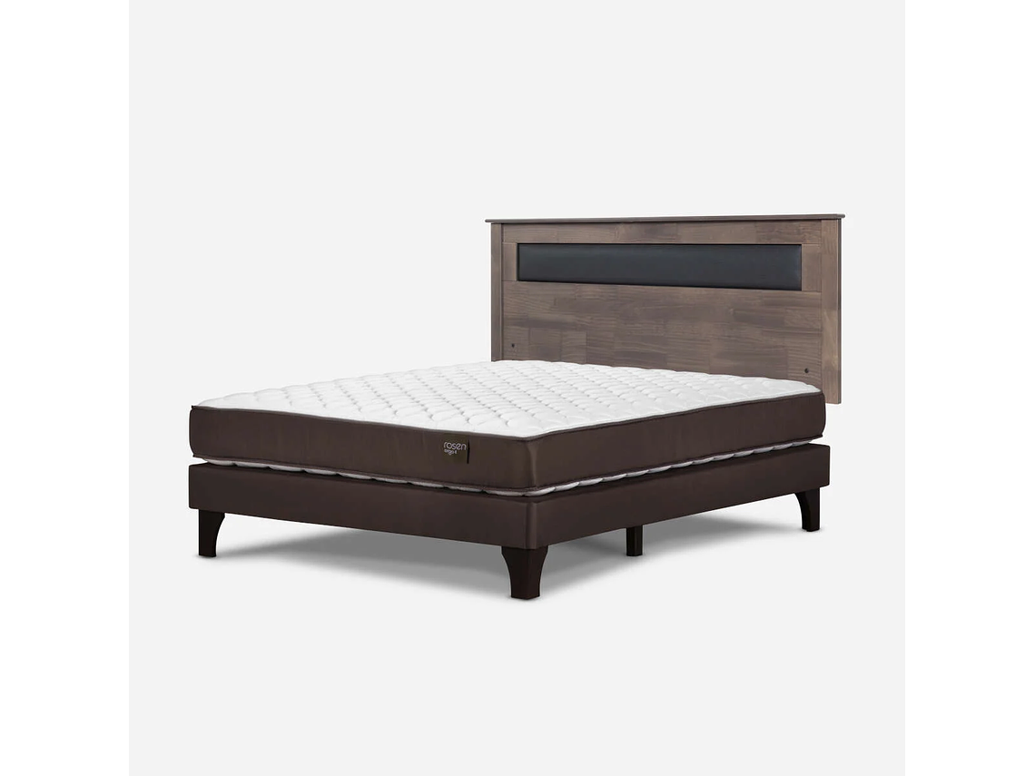 CAMA EUROPEA ERGO-T NEW 2 PLAZAS BN + RESPALDO FERRARA GRIS 3