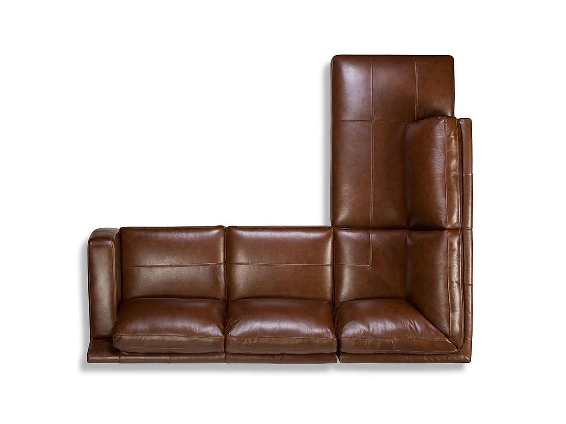SOFÁ SECCIONAL ROSEN KRIS IZQUIERDO CUERO MARRON 5