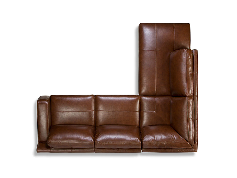 SOFÁ SECCIONAL ROSEN KRIS IZQUIERDO CUERO MARRON 5
