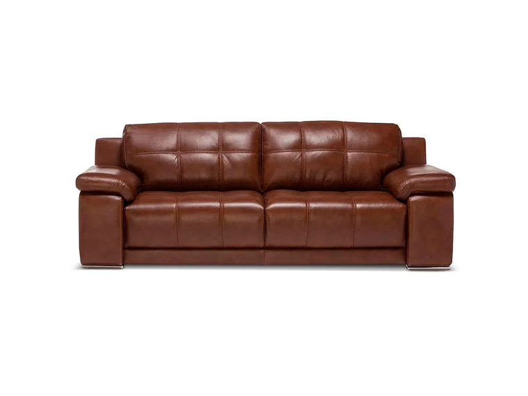 SOFÁ ROSEN 5037 3 CUERPOS CUERO CARAMELO 1