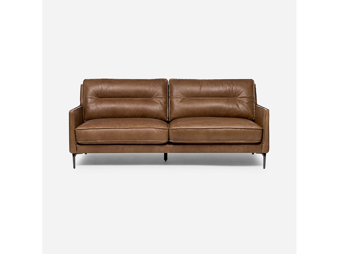 SOFÁ BARI 3 CUERPOS CUERO MARRÓN 4