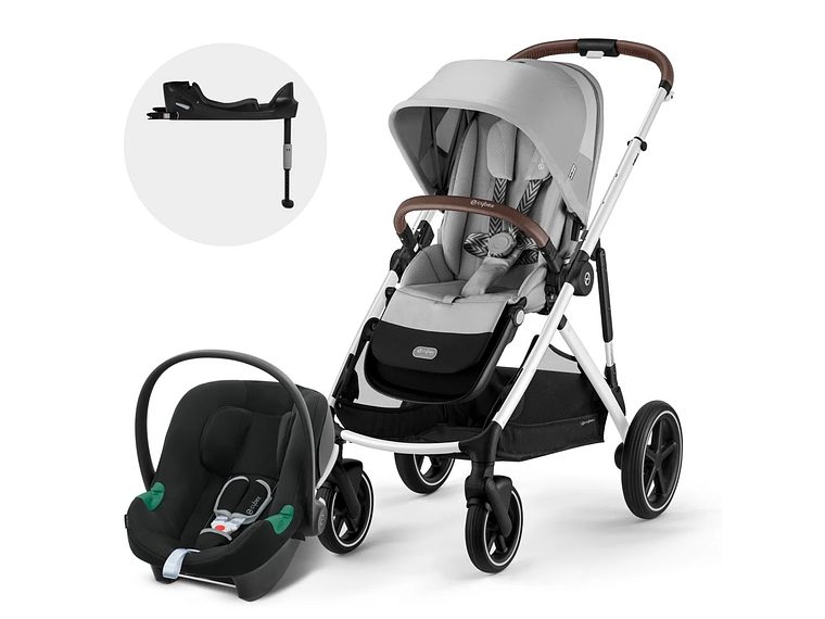 COCHE TRAVEL SYSTEM GAZELLE BLK LG + ATON B2+ BASE 1