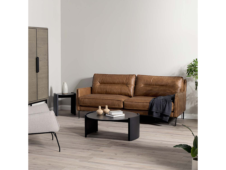 SOFÁ BARI 3 CUERPOS CUERO MARRÓN 6