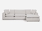 SOFÁ ROSEN BLANCO CRUDO SECCIONAL DORNIE TELA 4 PIEZAS - Miniatura 1