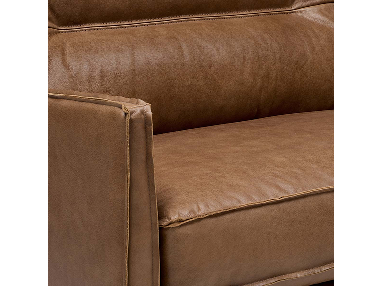 SOFÁ BARI 3 CUERPOS CUERO MARRÓN 7
