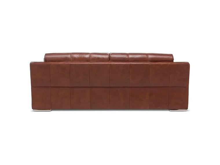 SOFÁ ROSEN 5037 3 CUERPOS CUERO CARAMELO 5