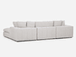 SOFÁ ROSEN BLANCO CRUDO SECCIONAL DORNIE TELA 4 PIEZAS - Miniatura 2