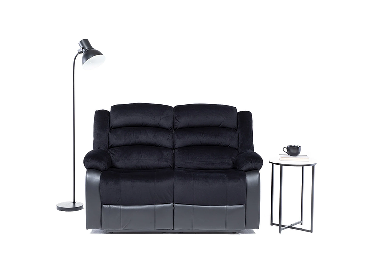 SOFÁ VYS SPA BLACK VENOM 2 CUERPOS ACERO NEGRO RECLINABLE 1