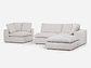 SOFÁ ROSEN BLANCO CRUDO SECCIONAL DORNIE TELA 4 PIEZAS - Miniatura 4
