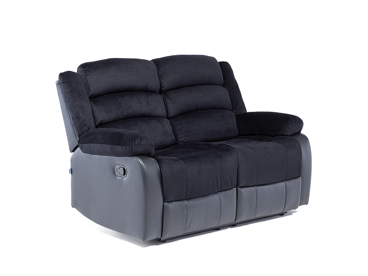 SOFÁ VYS SPA BLACK VENOM 2 CUERPOS ACERO NEGRO RECLINABLE 3
