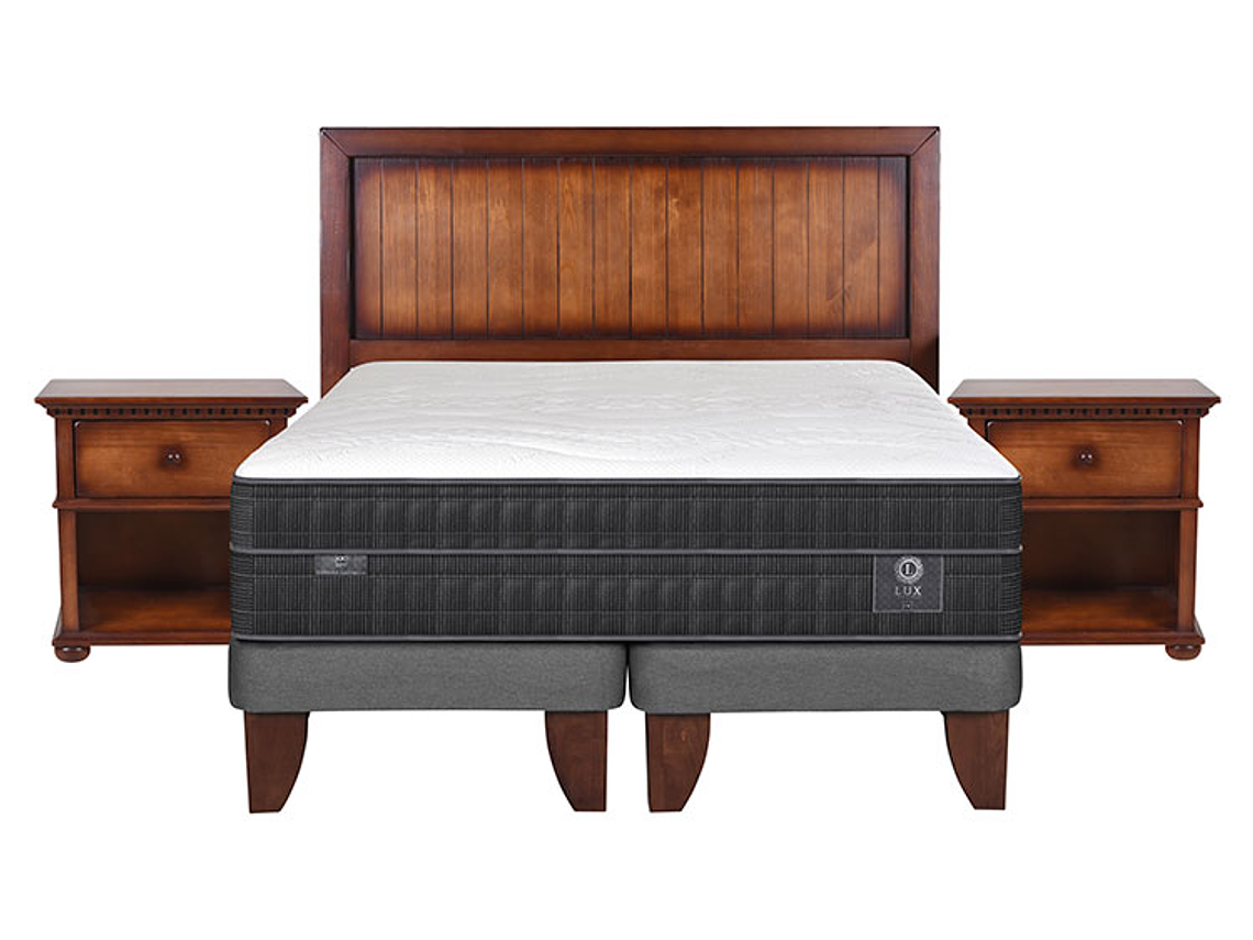 JUEGO DE DORMITORIO CIC CAMA EUROPEA LUX SÚPER KING + MUEBLES MONTERREY 1