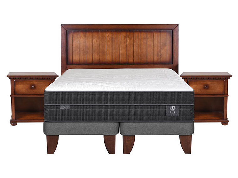 JUEGO DE DORMITORIO CIC CAMA EUROPEA LUX SÚPER KING + MUEBLES MONTERREY 1