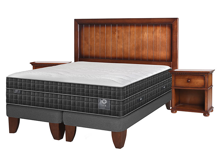 JUEGO DE DORMITORIO CIC CAMA EUROPEA LUX SÚPER KING + MUEBLES MONTERREY 2