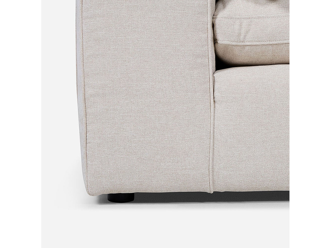 SOFÁ ROSEN BLANCO CRUDO SECCIONAL DORNIE TELA 4 PIEZAS 7