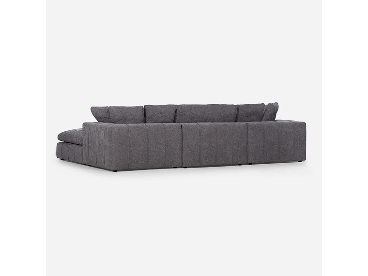 SOFÁ ROSEN GRIS SECCIONAL DORNIE TELA 4 PIEZAS 2