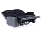 SOFÁ VYS SPA BLACK VENOM 2 CUERPOS ACERO NEGRO RECLINABLE - Miniatura 6