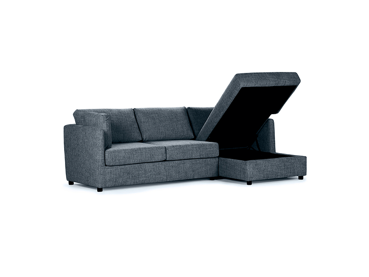 SOFÁ SECCIONAL CAMA ROSEN NOAH DERECHO 3 CUERPOS MELANGE DENIM 2