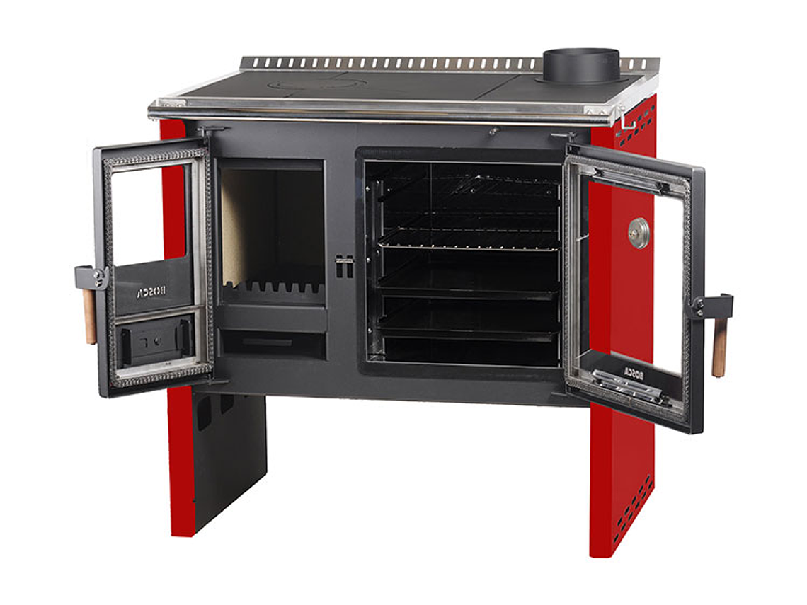 COCINA A LEÑA BOSCA HESTIA ROJO 1