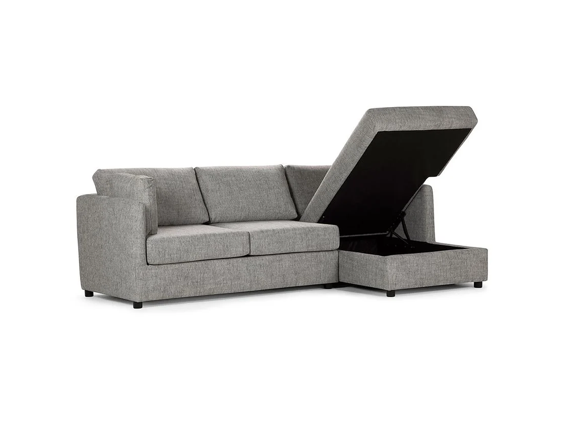 SOFÁ SECCIONAL CAMA ROSEN DERECHO NOAH TELA GRIS 2