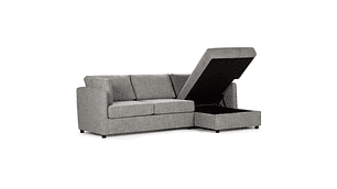 SOFÁ SECCIONAL CAMA ROSEN DERECHO NOAH TELA GRIS