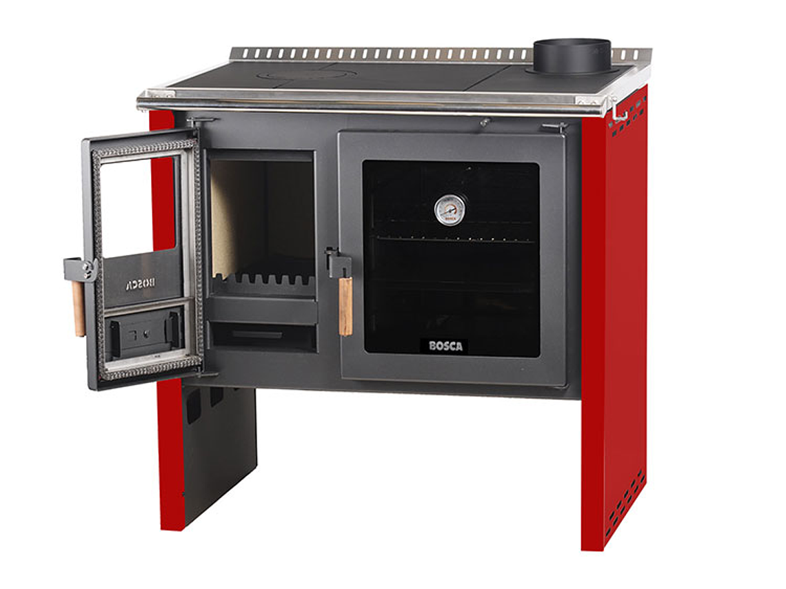 COCINA A LEÑA BOSCA HESTIA ROJO 2