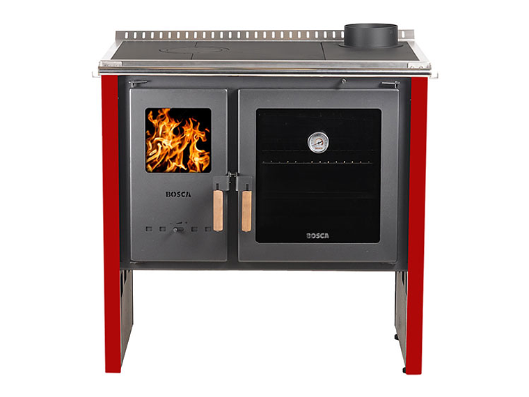 COCINA A LEÑA BOSCA HESTIA ROJO 3