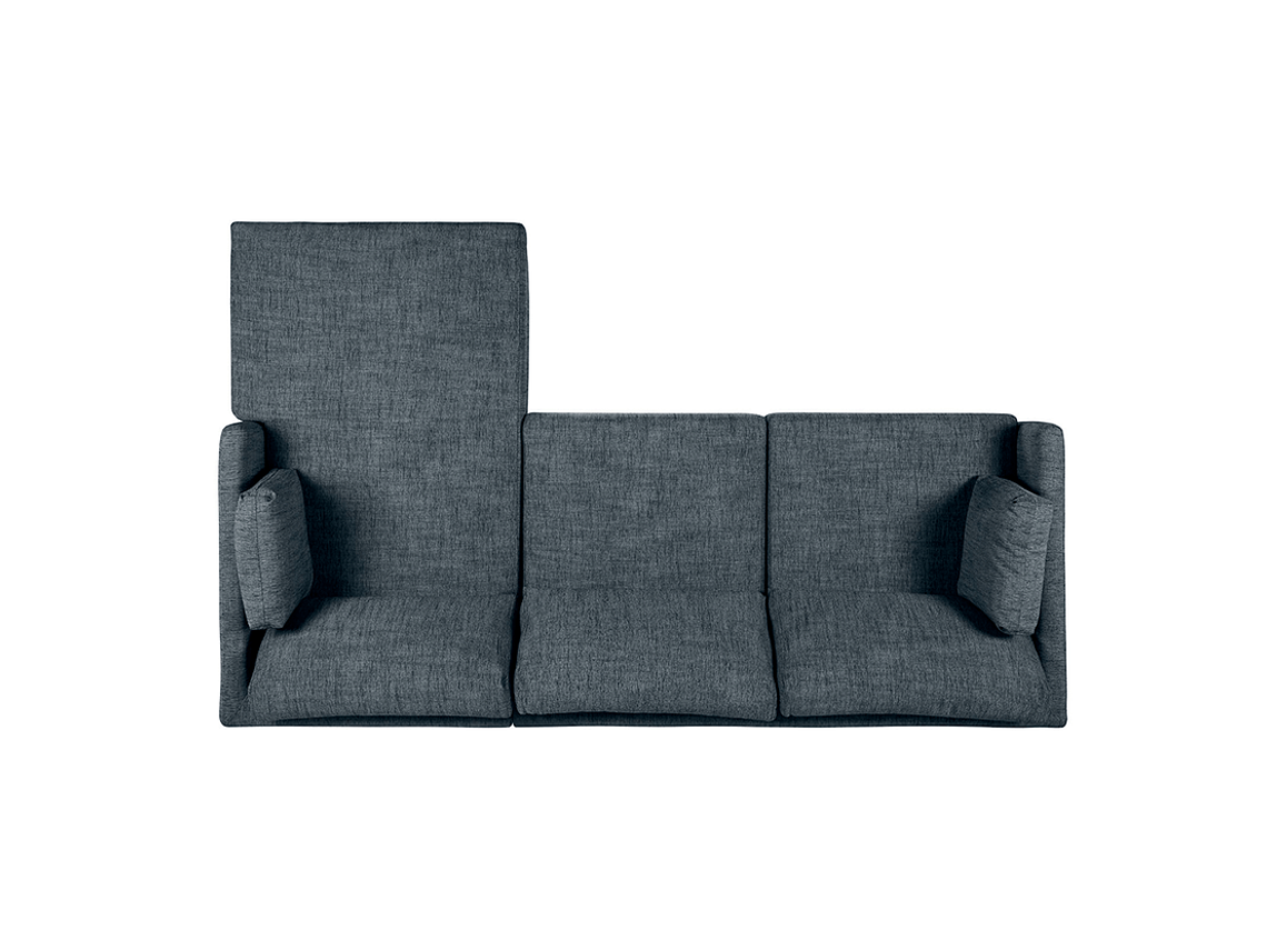 SOFÁ SECCIONAL CAMA ROSEN NOAH DERECHO 3 CUERPOS MELANGE DENIM 9