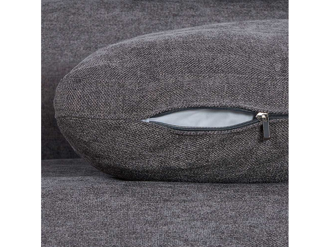 SOFÁ ROSEN GRIS SECCIONAL DORNIE TELA 4 PIEZAS 9