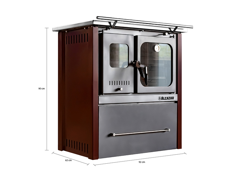 COCINA A LEÑA ALCAZAR EUROPEA M90 BURDEO 3