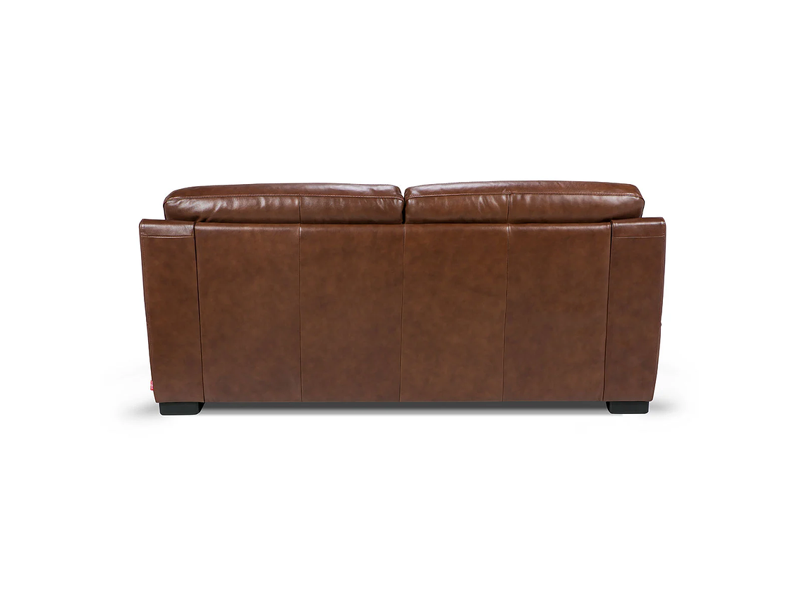 SOFÁ ROSEN FLAMINIO 3 CUERPOS CUERO CARAMELO 2