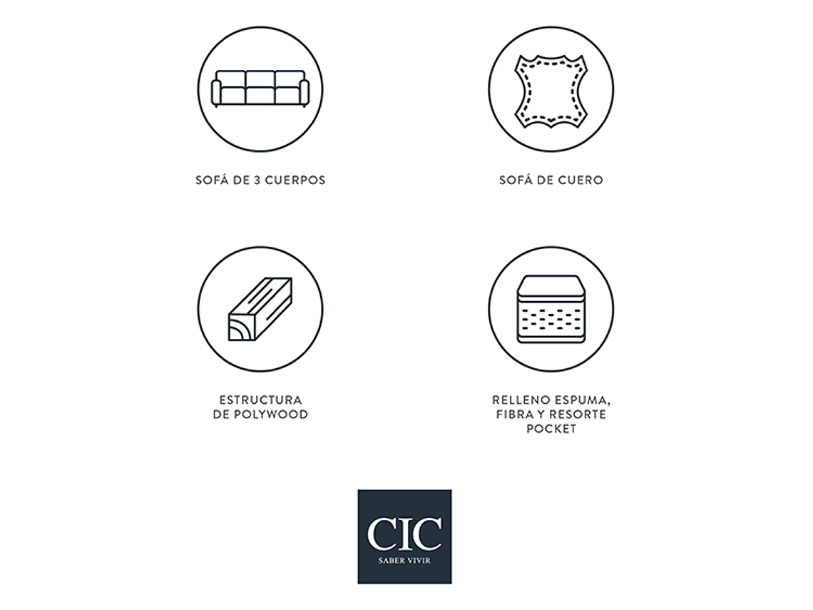 SOFÁ CIC CHESTERFIELD SIENA 3 CUERPOS CUERO CHOCOLATE 2