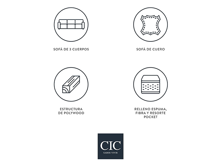 SOFÁ CIC CHESTERFIELD SIENA 3 CUERPOS CUERO CHOCOLATE 2