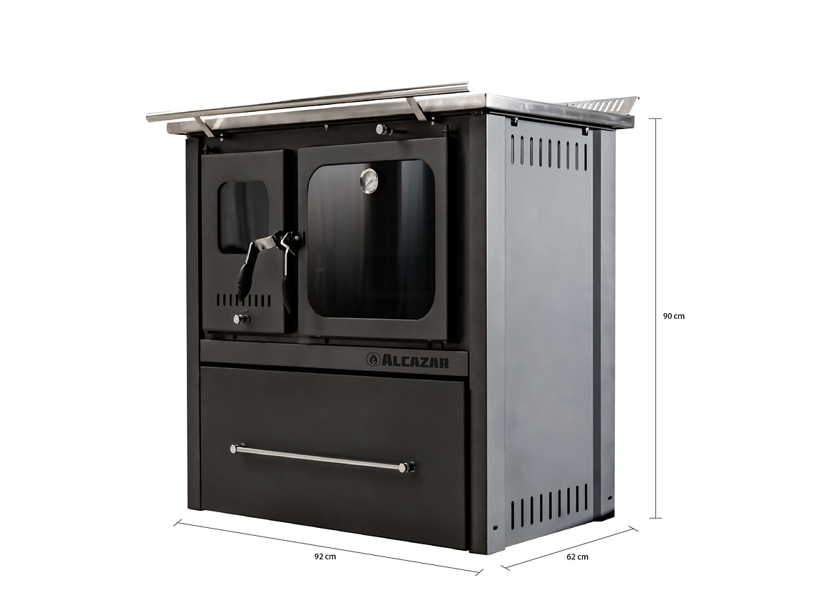 ESTUFA A LEÑA ALCAZAR EUROPEA M90 GRIS 3
