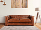 SOFÁ CIC CHESTERFIELD SIENA 3 CUERPOS CUERO CHOCOLATE - Miniatura 5