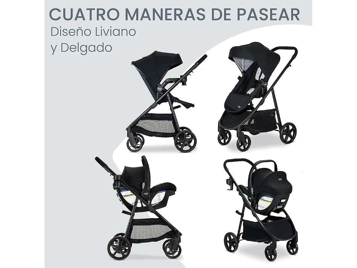 COCHE TRAVEL SYSTEM BROOK-WILLOW ONIX GLACIER BRITAX 4