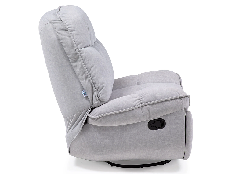 BERGERE VYS SPA MILLENIUM WHITE ACERO FELPA BLANCO INVIERNO MECEDOR GIRATORIO Y RECLINABLE 5