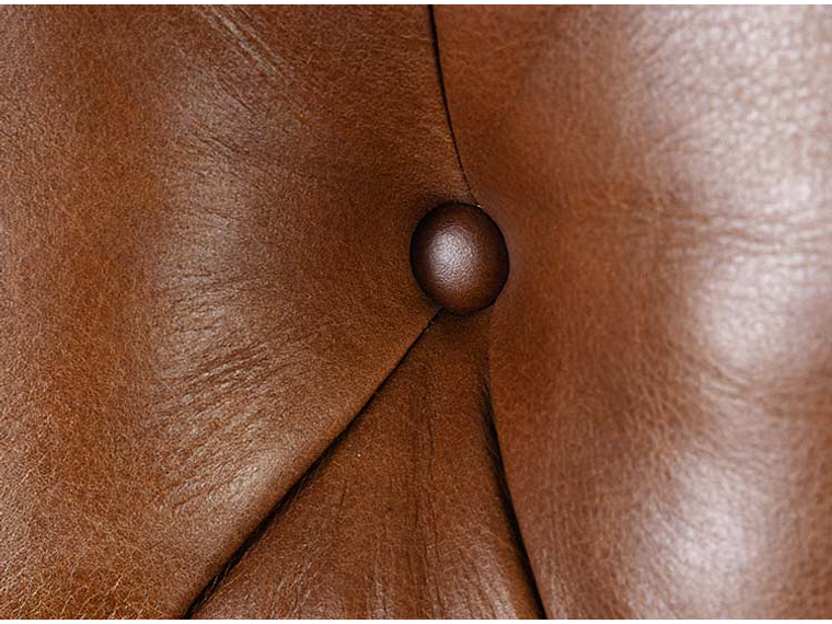 SOFÁ CIC CHESTERFIELD SIENA 3 CUERPOS CUERO CHOCOLATE 8