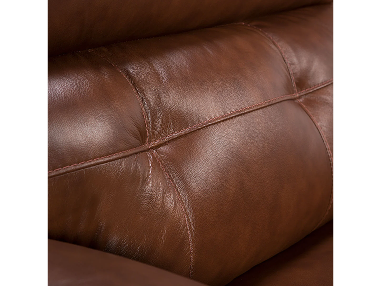 SOFÁ ROSEN FLAMINIO 3 CUERPOS CUERO CARAMELO 9