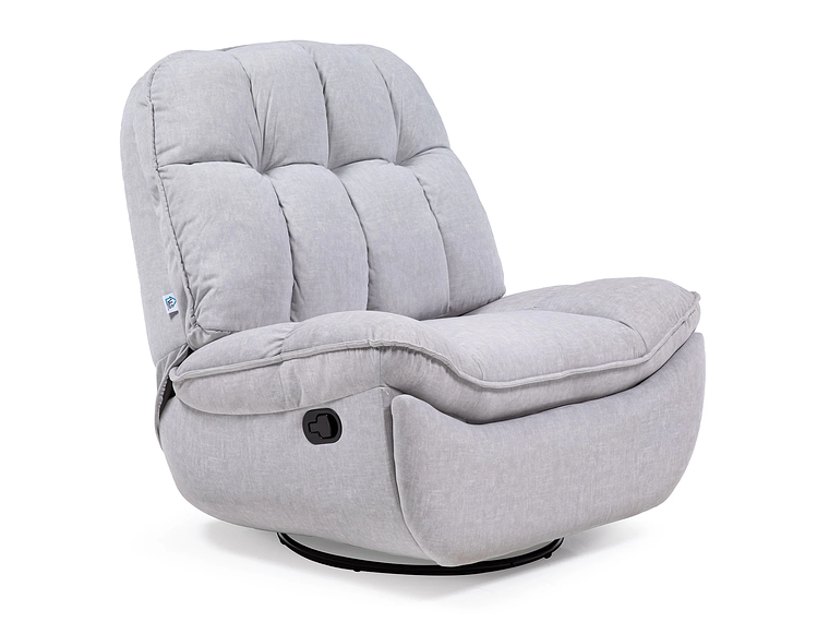 BERGERE VYS SPA MILLENIUM WHITE ACERO FELPA BLANCO INVIERNO MECEDOR GIRATORIO Y RECLINABLE 7