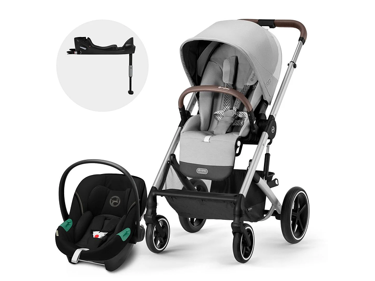 COCHE TRAVEL SYSTEM BALIOS S LUX 3.0 SLV L.GREY + ATON S2 + BASE 1
