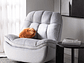 BERGERE VYS SPA MILLENIUM WHITE ACERO FELPA BLANCO INVIERNO MECEDOR GIRATORIO Y RECLINABLE - Miniatura 8