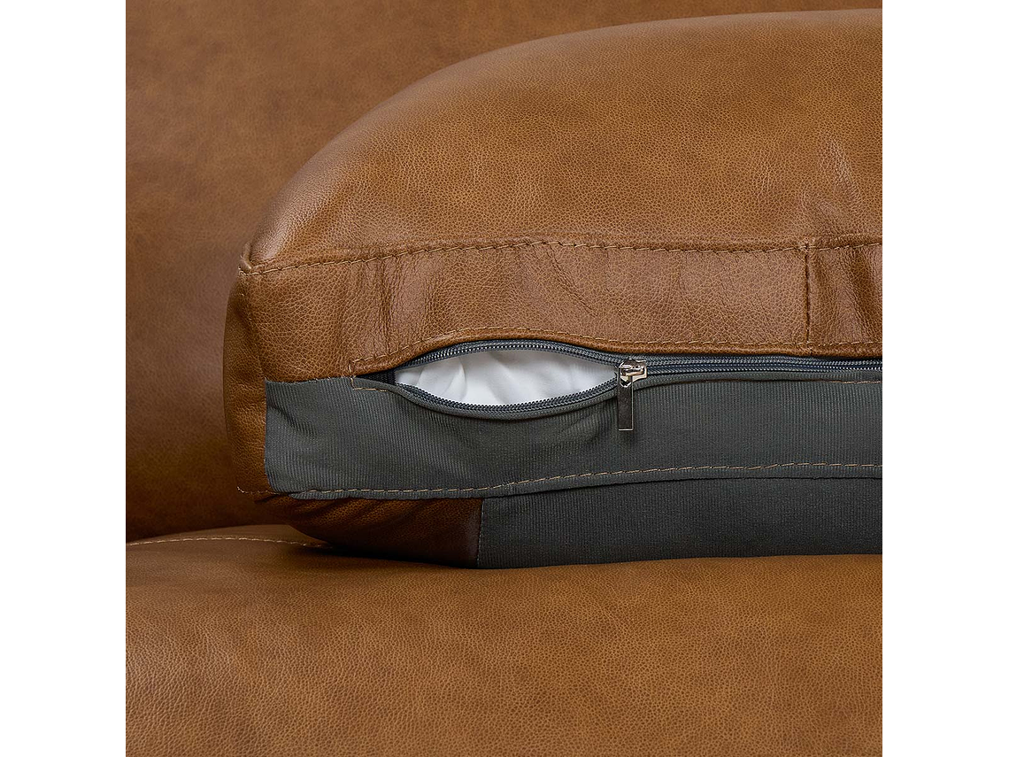 SOFÁ ROSEN TARANNA 3,5 CUERPOS CUERO CAMEL 5