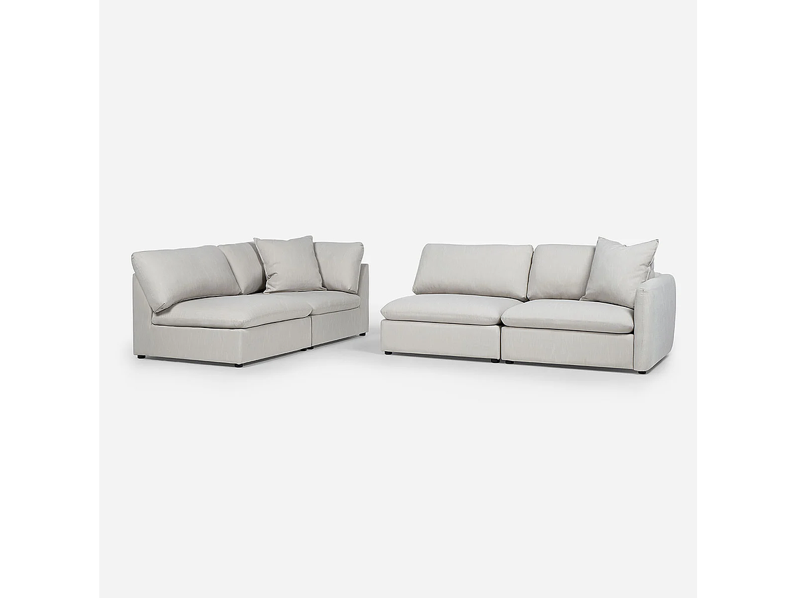 SOFÁ ROSEN 5 CUERPOS BEIGE SECCIONAL ZAGREB IZQUIERDO TELA 3