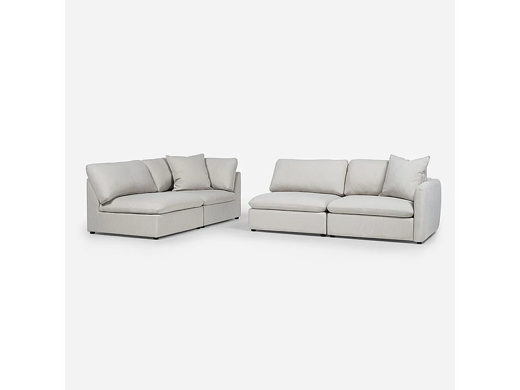 SOFÁ ROSEN 5 CUERPOS BEIGE SECCIONAL ZAGREB IZQUIERDO TELA 3