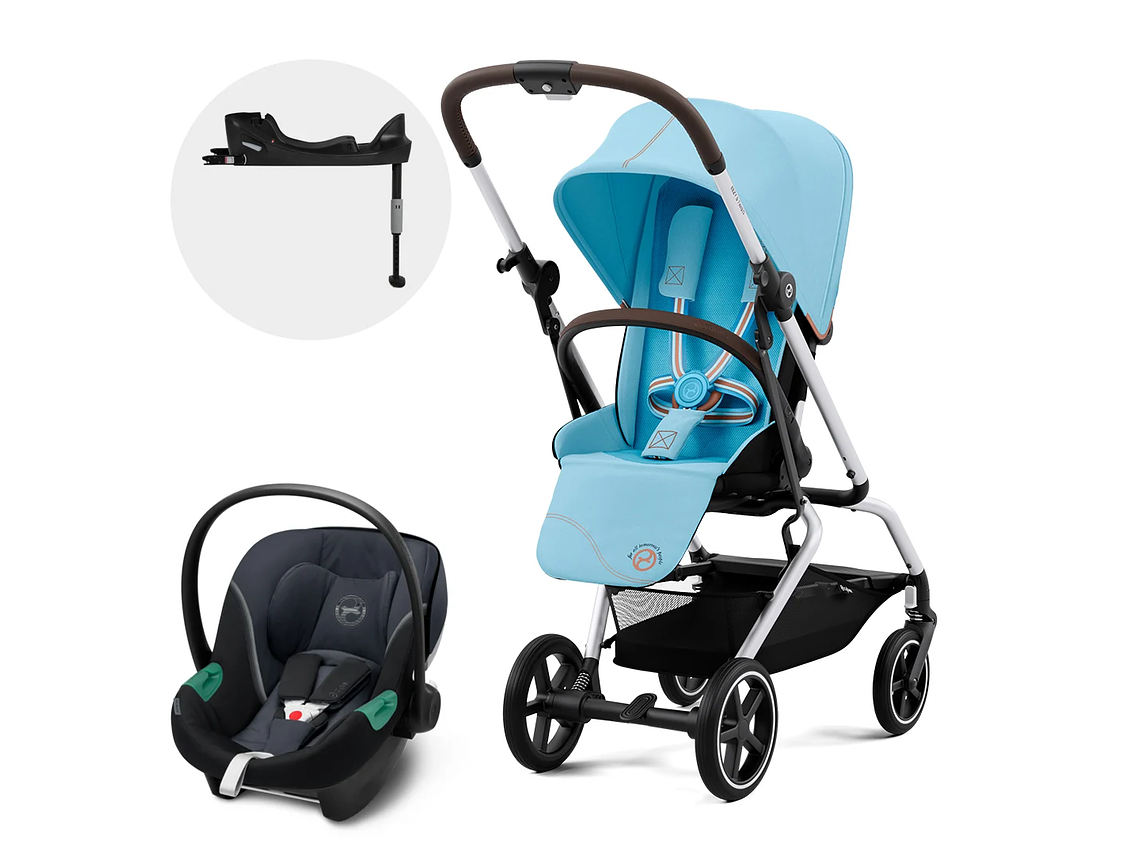 COCHE TRAVEL SYSTEM EEZY S TWIST PLUS SLV B.BLUE + ATON S2 + BASE 1